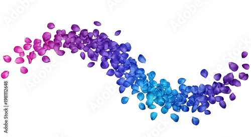 Abstract Swirl of Colorful Petals Flowing Gracefully.