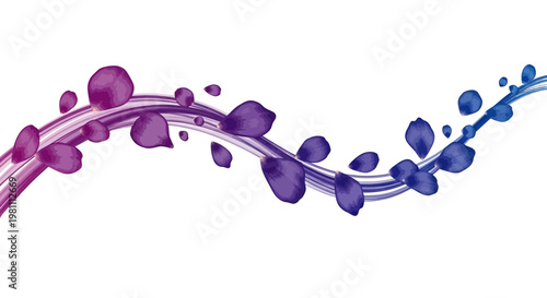 Abstract Swirl of Purple and Blue Petals.