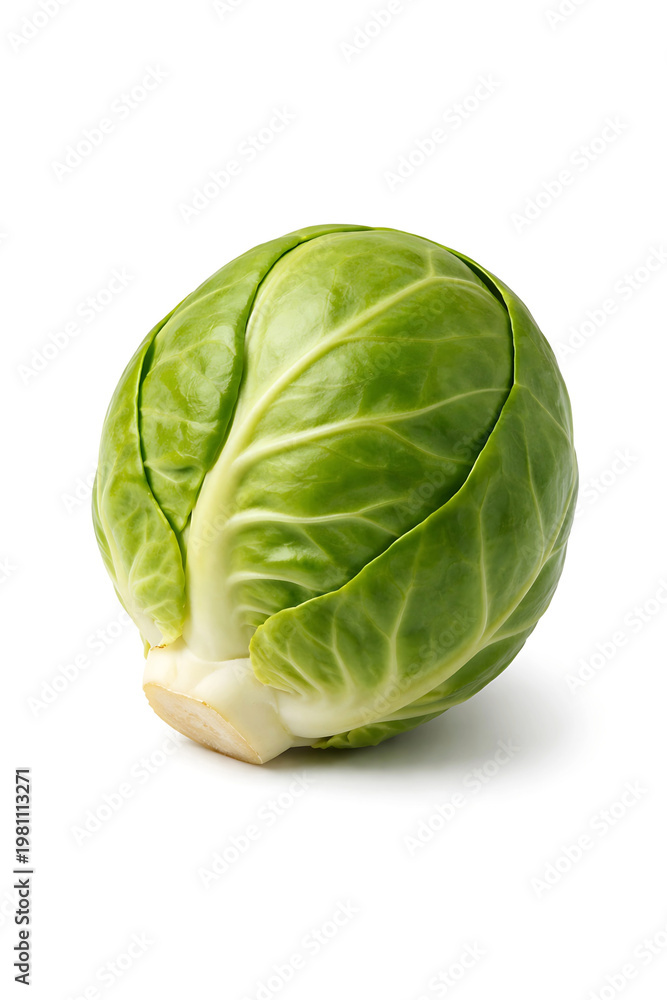 Fototapeta premium Fresh green cabbage isolated on white background