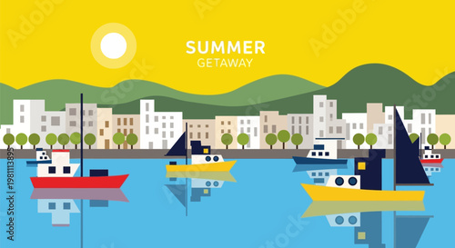 Boats sailing on the water in a harbor.