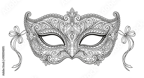carnival mask isolated on black