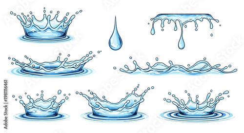 Water Crown Splash Main Subject Focus On Splash Crown.