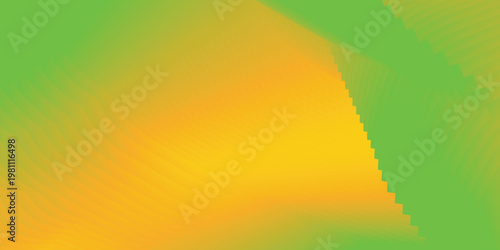 Abstract background with vibrant gradient transition from bright lime green to warm orange with geometric line pattern
