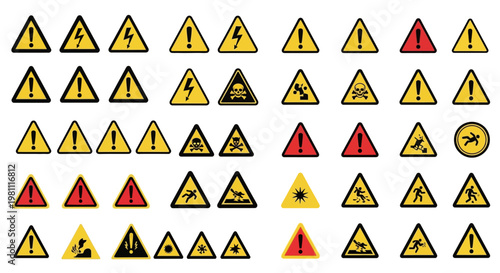 Hazard Warning Triangle Collection Main Subject.
