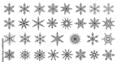 Intricate Snowflake Display Showing Delicate Crystal Patterns.