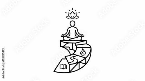 Zen Meditation and Spiritual Awakening Symbol