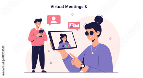 Virtual Meetings and Communication: People Connecting Online via Devices