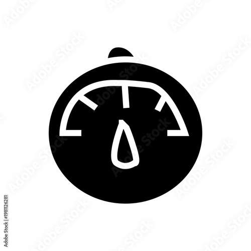 vector illustration of a barometer gauge tools glyph solid icon
