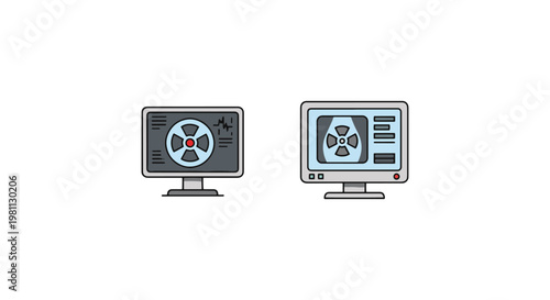 Radiology Viewer Line art creative minimal shapes illustration