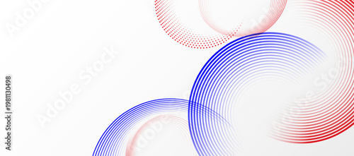 Abstract circular line pattern background with colorful gradient curves.