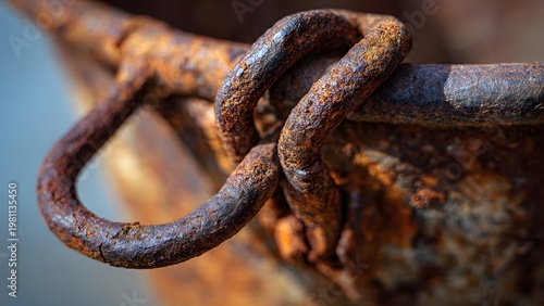 rusty metal rings, close-up, corrosion, texture, macro