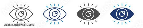 vision icon set multiple style
