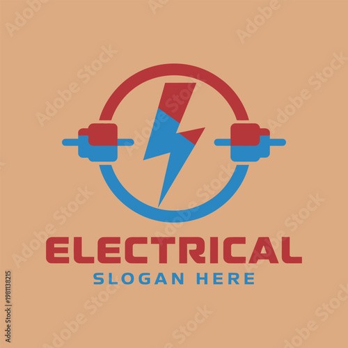 electric logo design silhouette vector line art logo design