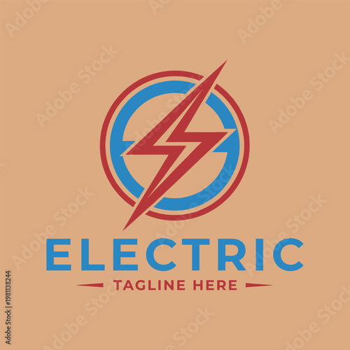 electric logo design silhouette vector line art logo design