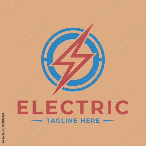 electric logo design silhouette vector line art logo design