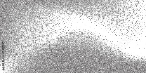 Illustration pattern of dots forms flowing, wavy shapes, grunge wavy sand grain background, soft dotted wave texture with smooth gradients, vector illustration art