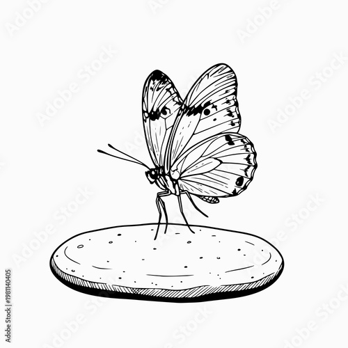 butterfly on a white background