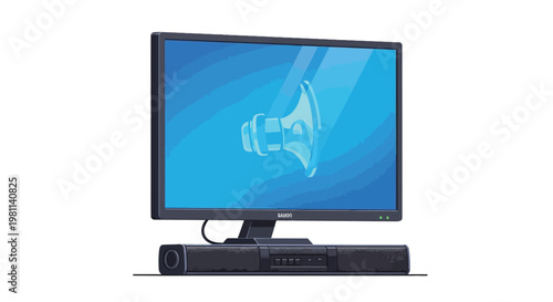 A sleek modern television with a soundbar on a plain white background