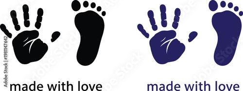 Baby hand and foot prints a cherished keepsake of new life