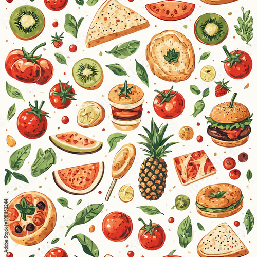 Food Pattern Design Very Cool