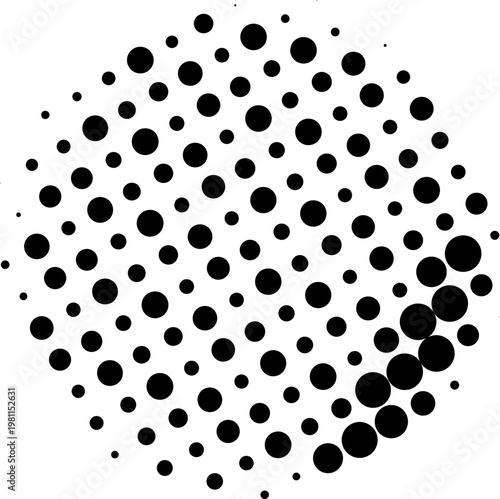 Halftone Dot Ornament Geometric