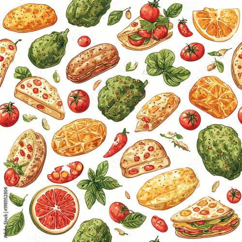 Food Pattern Design Very Cool