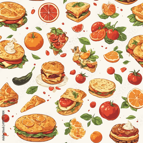 Food Pattern Design Very Cool
