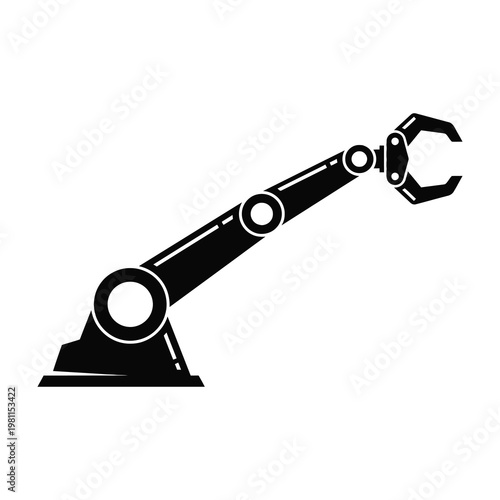Robotic Arm Manipulator Icon for Industrial Automation and Advanced Manufacturing Technology Systems