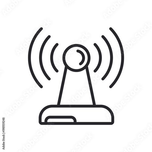 wifi icons outline and Flat Style,transparent background