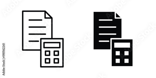 Canvas Print Accounting icon clip art collection. Editable stroke icons