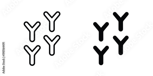 Bifidobacterium probiotics icon clip art collection. Editable stroke icons