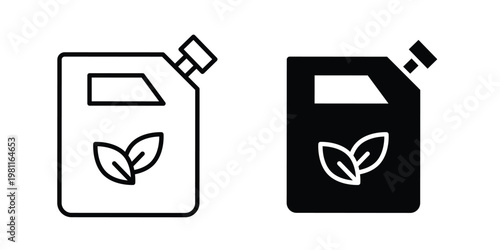 Biofuel icon clip art collection. Editable stroke icons