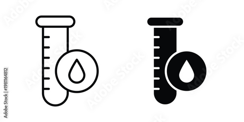 Blood Report icon clip art collection. Editable stroke icons