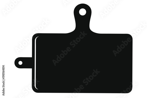 kitchen cutting board silhouette line art vector illustration