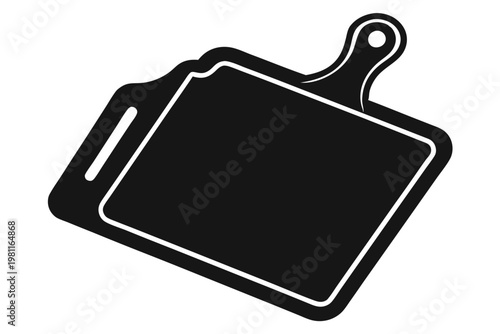 kitchen cutting board silhouette line art vector illustration