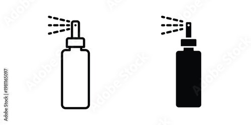 Cuadro en lienzo Bottle spray icon clip art collection. Editable stroke icons
