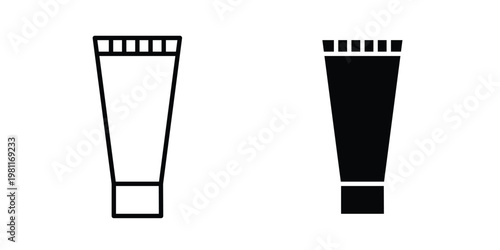 Cosmetic tube icon clip art collection. Editable stroke icons