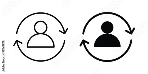 Customer retention icon clip art collection. Editable stroke icons