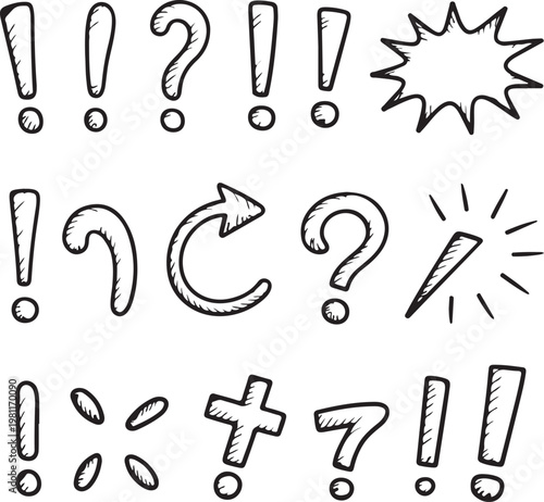 Collection of various punctuation marks and symbols for emphasis and expression