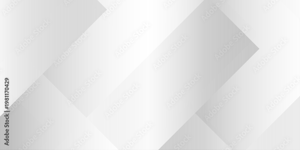 Obraz premium Abstract white and grey geometric background with overlapping squares, light gradients, and minimalist vector texture. geometric gradient illusion black and white modern seamless technology concept