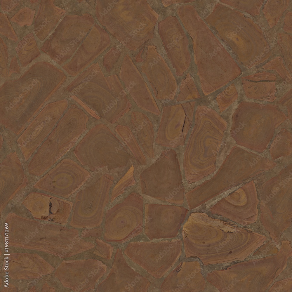 Fototapeta premium Natural Rough Texture Stone Paver Brown Earth Tone Surface Material