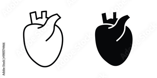 Heart icon clip art collection. Editable stroke icons