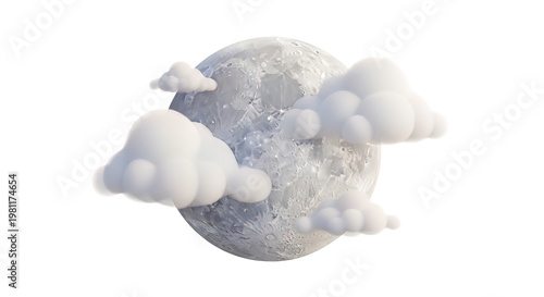 Gray Marble with White Clouds Decorative Stone.