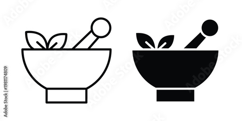 Homeopathy icon clip art collection. Editable stroke icons