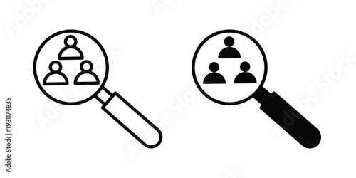 Hiring icon clip art collection. Editable stroke icons