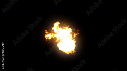 Isolated Gun Fire Flare and Smoke for Action Sequences