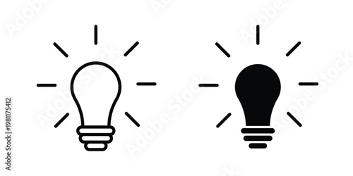 Idea icon clip art collection. Editable stroke icons