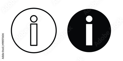 Information icon clip art collection. Editable stroke icons