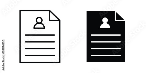 Job description icon clip art collection. Editable stroke icons
