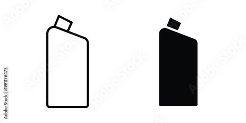 laundry detergent bottle icon clip art collection. Editable stroke icons